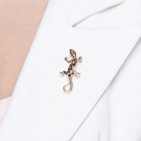 Брошь SOKOLOV - Серебро 925, Раухтопаз, Фианит (арт. 92040073)