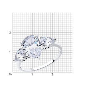 Кольцо SOKOLOV - Серебро 925, Фианит (арт. 94011767)