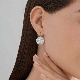 Серьги SOKOLOV - Серебро 925, Фианит (арт. 94027039)