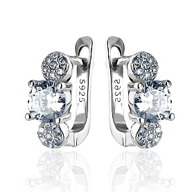 Серьги Фиделис - Серебро 925, Фианит (арт. FYE6253)
