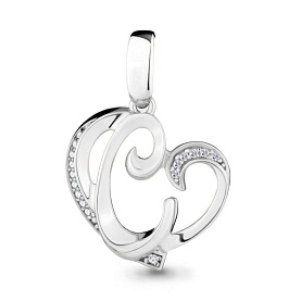 Подвеска Аквамарин - Серебро 925, Фианит (арт. 24034А.5)