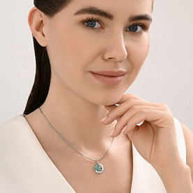 Подвеска Diamant - Серебро 925, Фианит, Эмаль (арт. 94-130-02343-1)