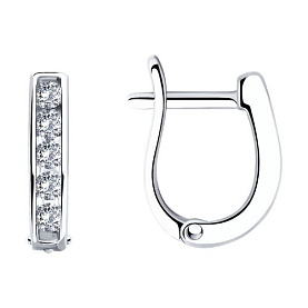 Серьги SOKOLOV - Серебро 925, Фианит (арт. 94026402)