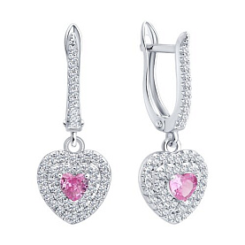 Серьги SOKOLOV - Серебро 925, Фианит (арт. 94027176-91)