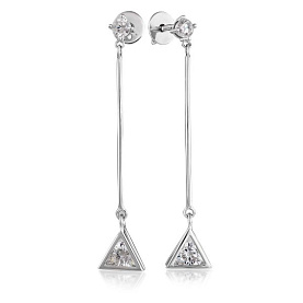 Серьги Галатея - Серебро 925, Фианит (арт. 3418.1)