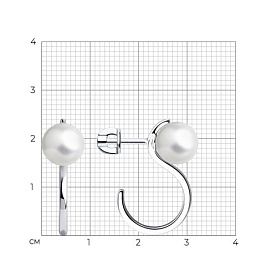 Серьги SOKOLOV - Серебро 925, Жемчуг Swarovski имитация (арт. 94024712)