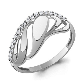 Кольцо Аквамарин - Серебро 925, Фианит (арт. 64990А.5)