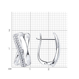 Серьги SOKOLOV - Серебро 925, Фианит (арт. 94027551)