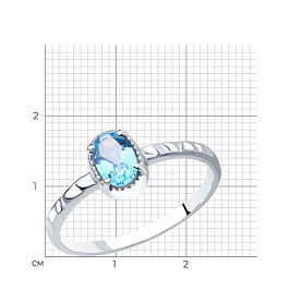 Кольцо SOKOLOV - Серебро 925, Топаз (арт. 92012088)