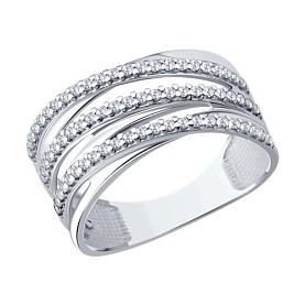 Кольцо SOKOLOV - Серебро 925, Фианит (арт. 94014815)