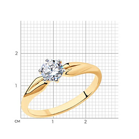 Кольцо SOKOLOV - Серебро 925, Фианит (арт. 93011072)