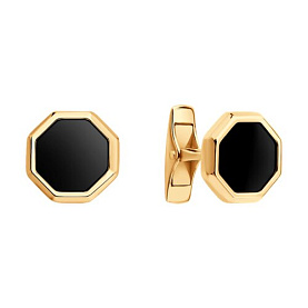 Запонки SOKOLOV - Золото 585, Агат (арт. 766002)