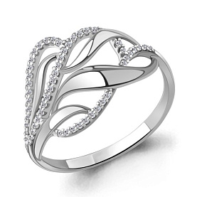 Кольцо Аквамарин - Серебро 925, Фианит (арт. 63562А.5)