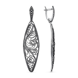 Серьги Красная пресня - Серебро 925 (арт. 33012440)