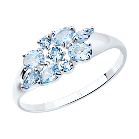 Кольцо SOKOLOV - Серебро 925, Топаз (арт. 92011103)