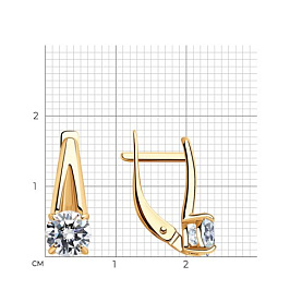 Серьги SOKOLOV - Серебро 925, Фианит (арт. 93020925)