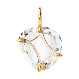 Подвеска SOKOLOV - Золото 585, Горный хрусталь (арт. 732376)