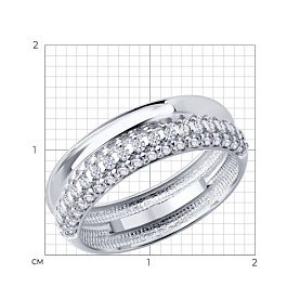 Кольцо SOKOLOV - Серебро 925, Фианит (арт. 94014846)