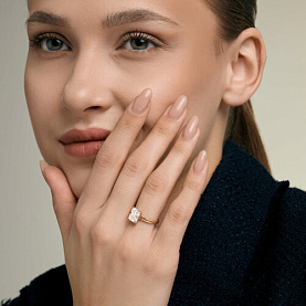 Кольцо SOKOLOV - Золото 585, Бриллианит (арт. 019902)