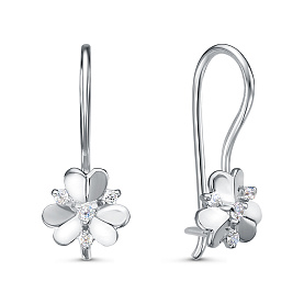 Серьги Иллада - Серебро 925, Фианит (арт. с122778)