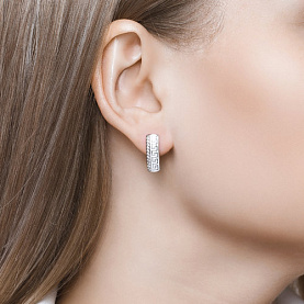 Серьги SOKOLOV - Серебро 925, Фианит, Эмаль (арт. 94021532)