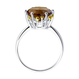 Кольцо SOKOLOV - Серебро 925, Раухтопаз (арт. 92011722)